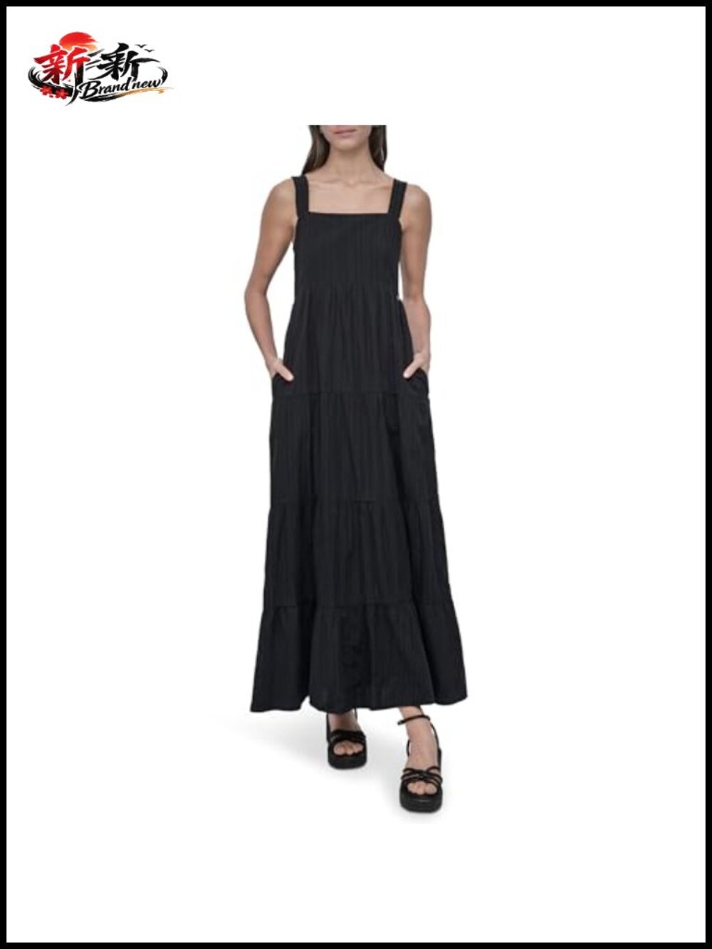 Tiered Tank Dress with Smocked Back and Ruffle Straps - Cotton